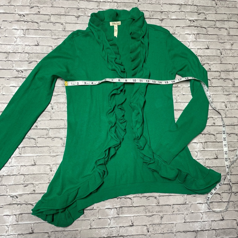 Matilda Jane Vibrant Green Ruffled Cardigan